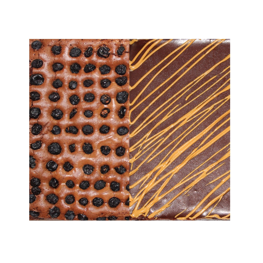 Assorted Chocolate Brownies Blueberries & Peanut Butter Swirl-1