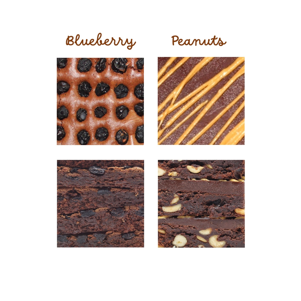 Assorted Chocolate Brownies Blueberries & Peanut Butter Swirl-2