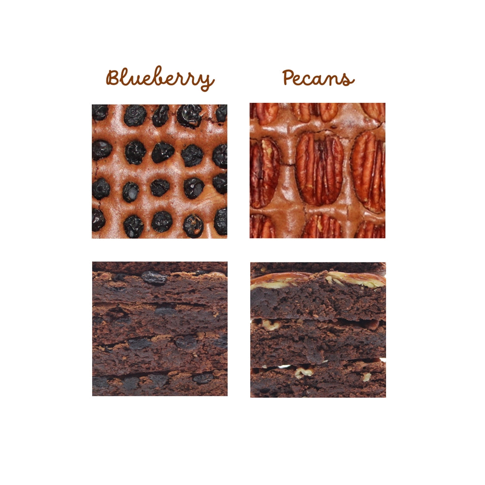 Assorted Chocolate Brownies Blueberries & Pecans Real Flavors-2