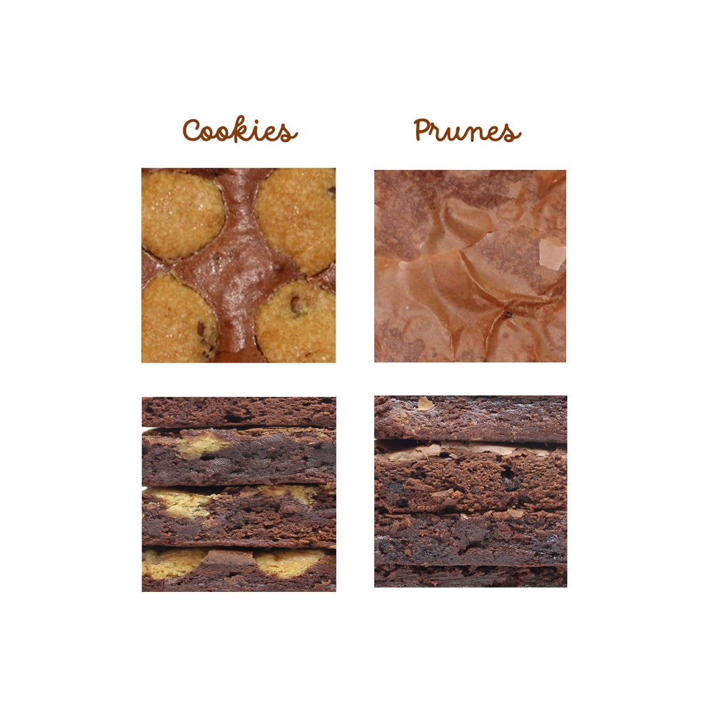 Assorted Chocolate Brownies Cookies & Prunes: Sweet and Chewy-2