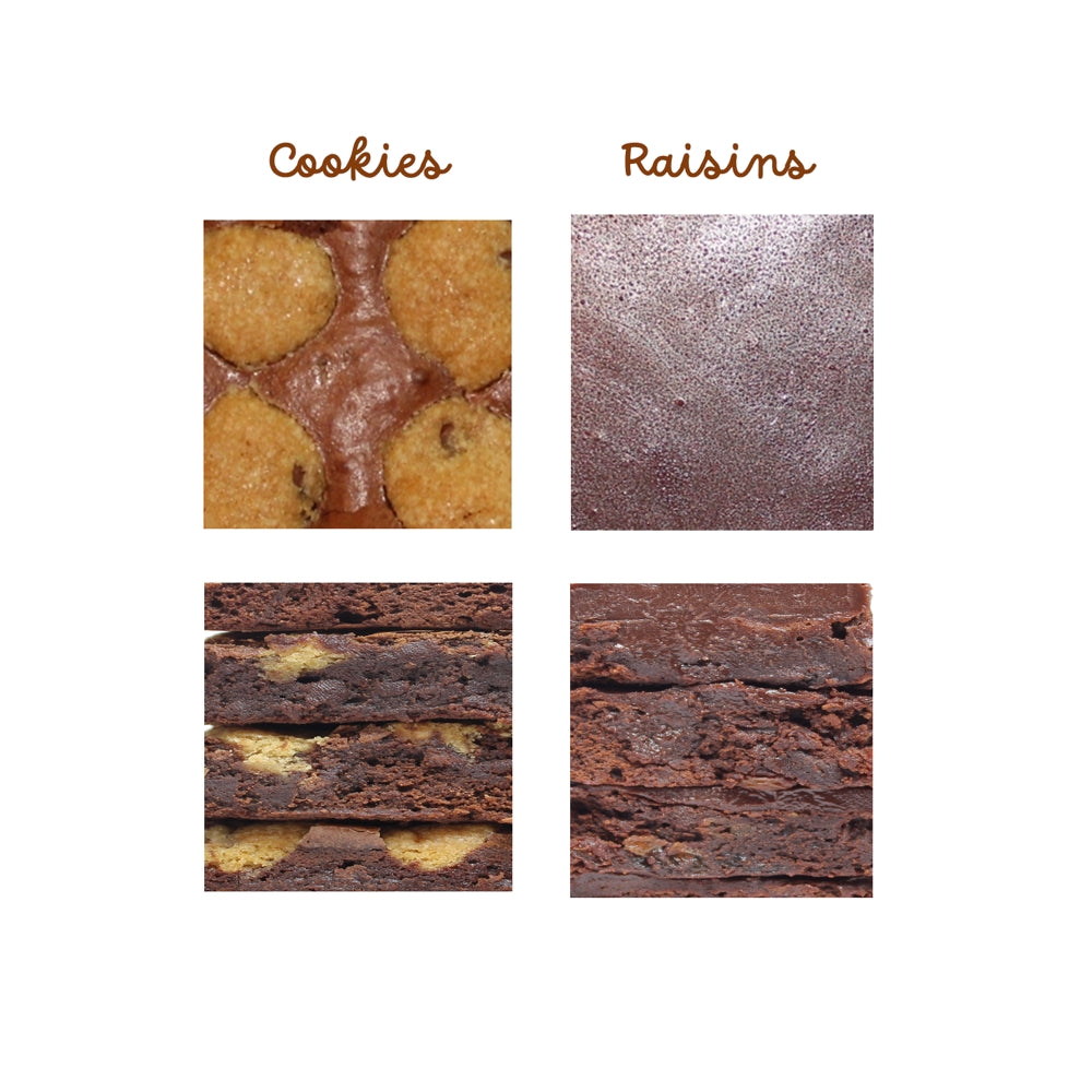 Assorted Chocolate Brownies Cookies & Raisins: Sweet Bites-2