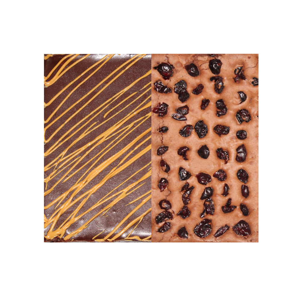 Assorted Chocolate Brownies Cranberries and Peanut Butter Swirl-1