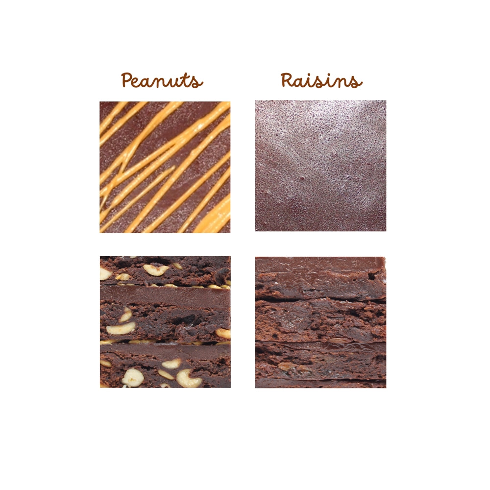 Assorted Chocolate Brownies Peanut Butter Swirl & Raisins-2