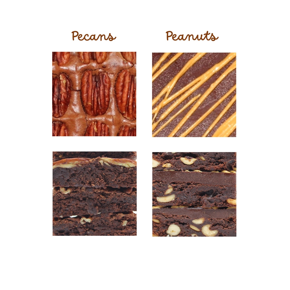 Assorted Chocolate Brownies Peanut Butter Swirl & Pecans-2