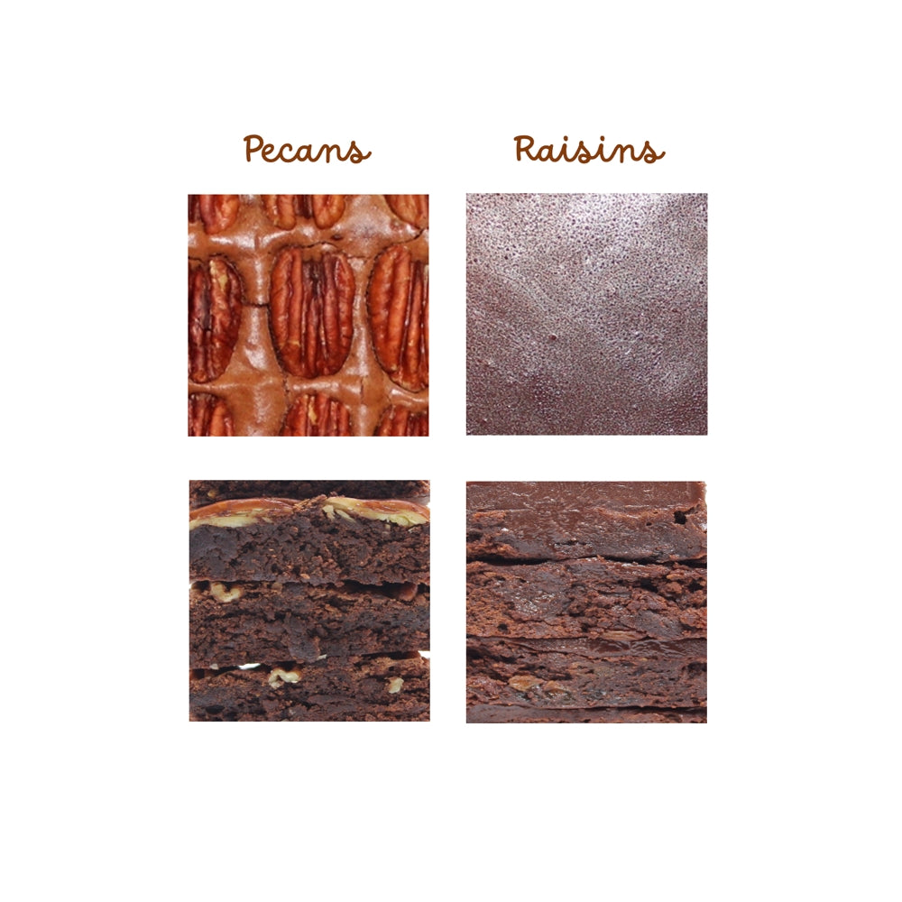 Assorted Chocolate Brownies Pecans & Raisins: Sweet and Nutty-2