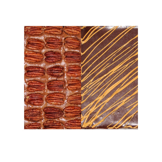 Assorted Chocolate Brownies Peanut Butter Swirl & Pecans-1