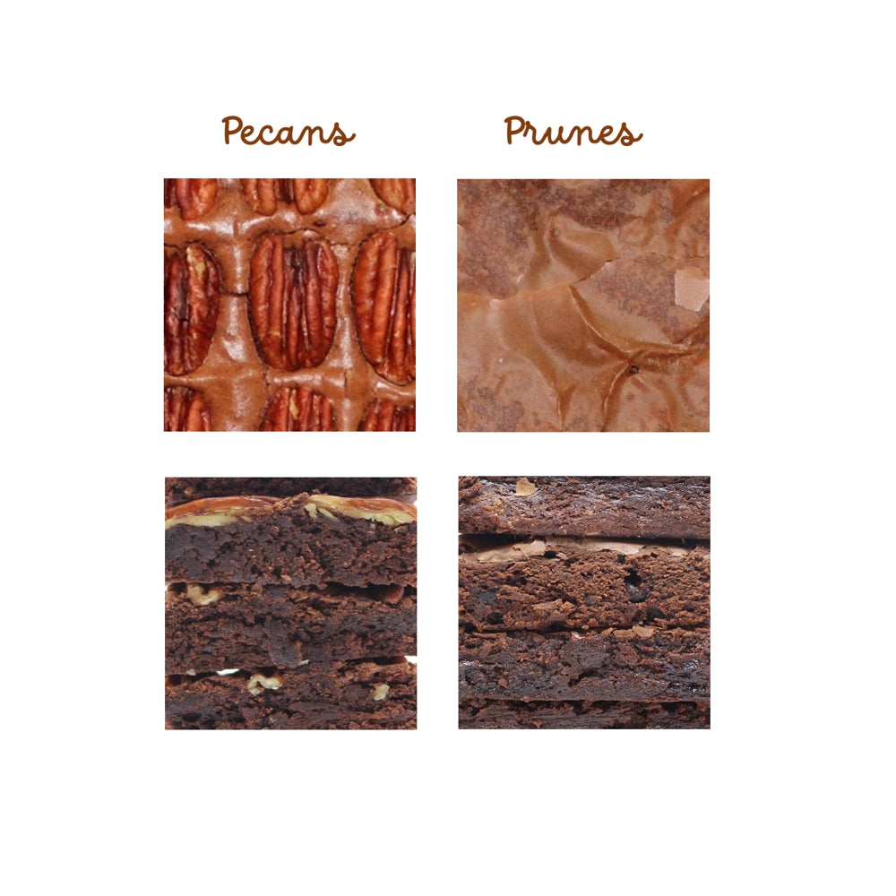 Assorted Chocolate Brownies Pecans & Prunes: Nutty and Sweet-2